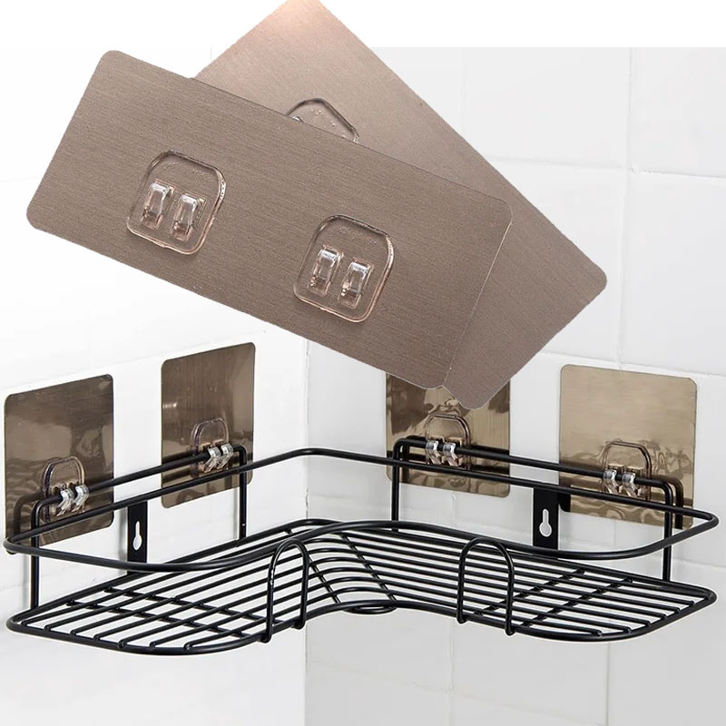 Wasserdichter, stark klebender Haken-Regal-Aufkleber für Badezimmer, Küche, Wandregal, Küche, zum Kleben von Wandschrauben, Haken-Aufhänger