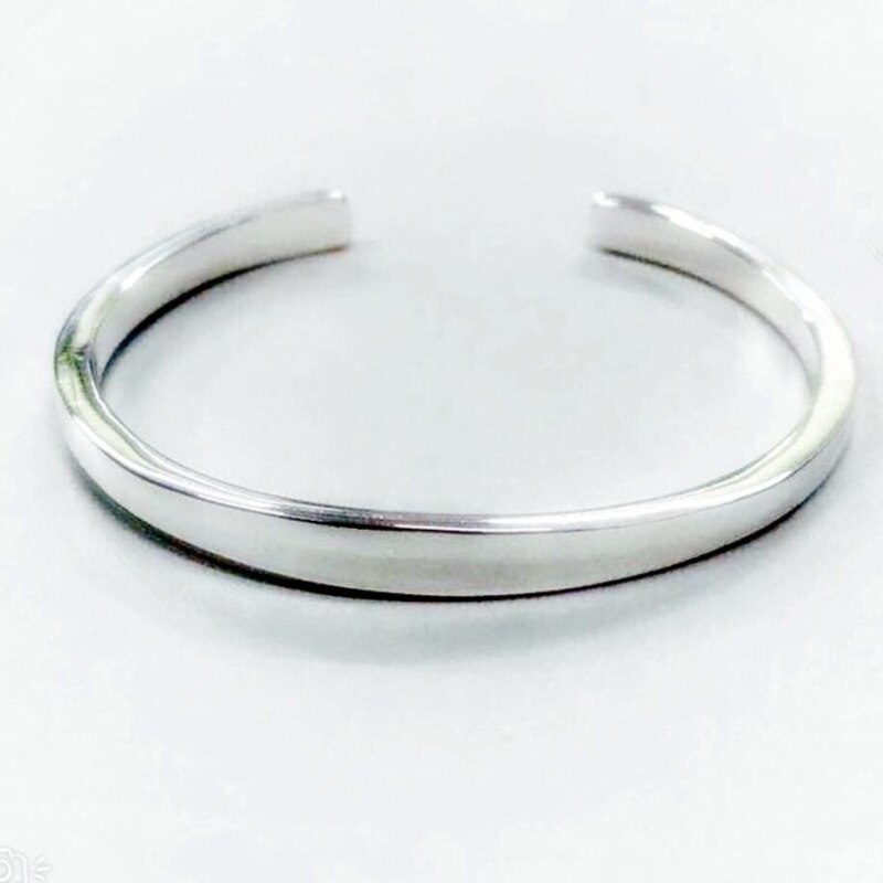 Única memória moda brilhante temperamento simples 925 prata esterlina feminino pulseiras redimensionáveis sbr160