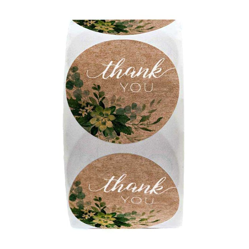 -1000Pcs Floral Stationery Sticker Thank You Sticker for Seal Label Scrapbooking Handmade Packaging Envelopes Sticke