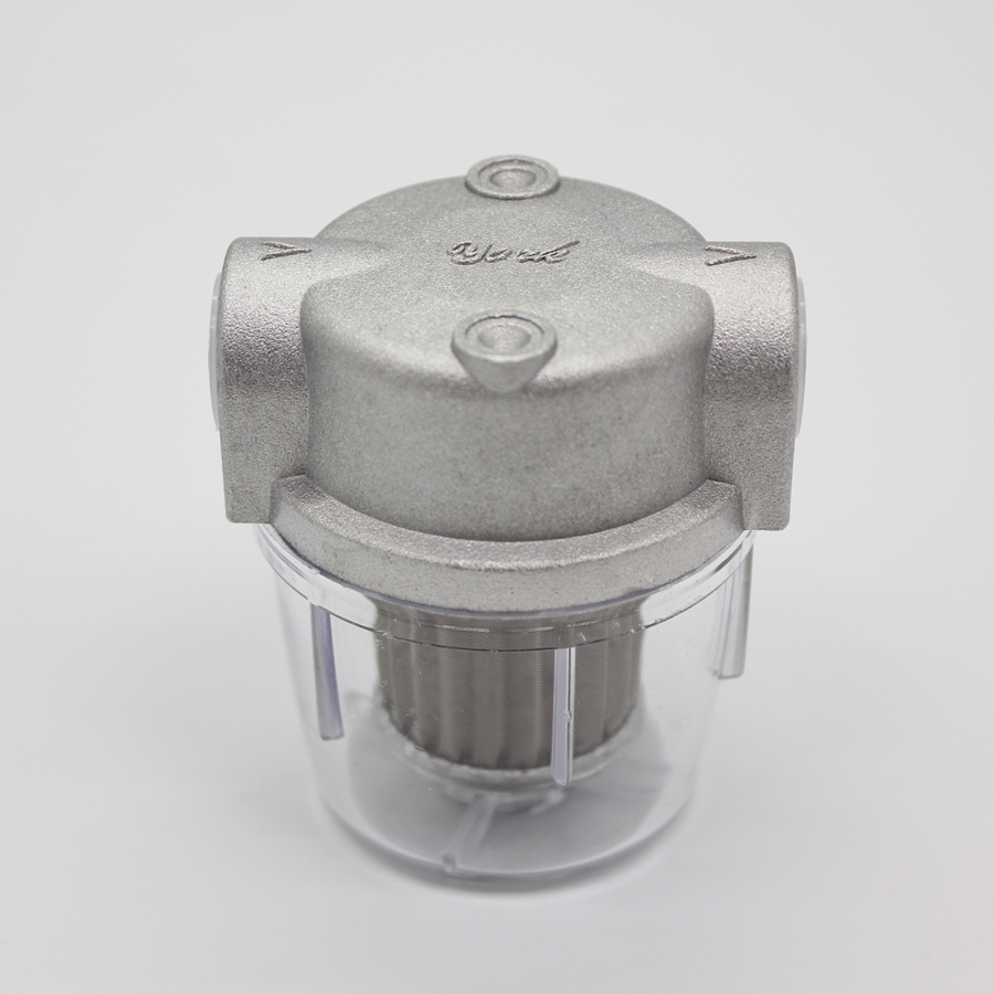 Oil filter for oil burner Transparent P.C. Cup 1/4" 3/8" Small Diesel Fuel Filter for Boiler 25L/H: Red