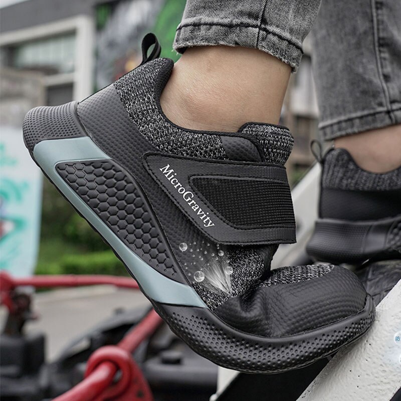 Suadeex herre sikkerhedssko stål tå konstruktion beskyttende fodtøj letvægts stødsikker arbejdssikkerhed sneakers størrelse 37-48