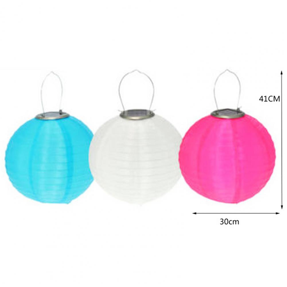 30cm Solar Chinese Style Lantern Hanging Lamp IP44 Waterproof Automatic Charging Outdoor Solar Lantern LED Garden Decor Light
