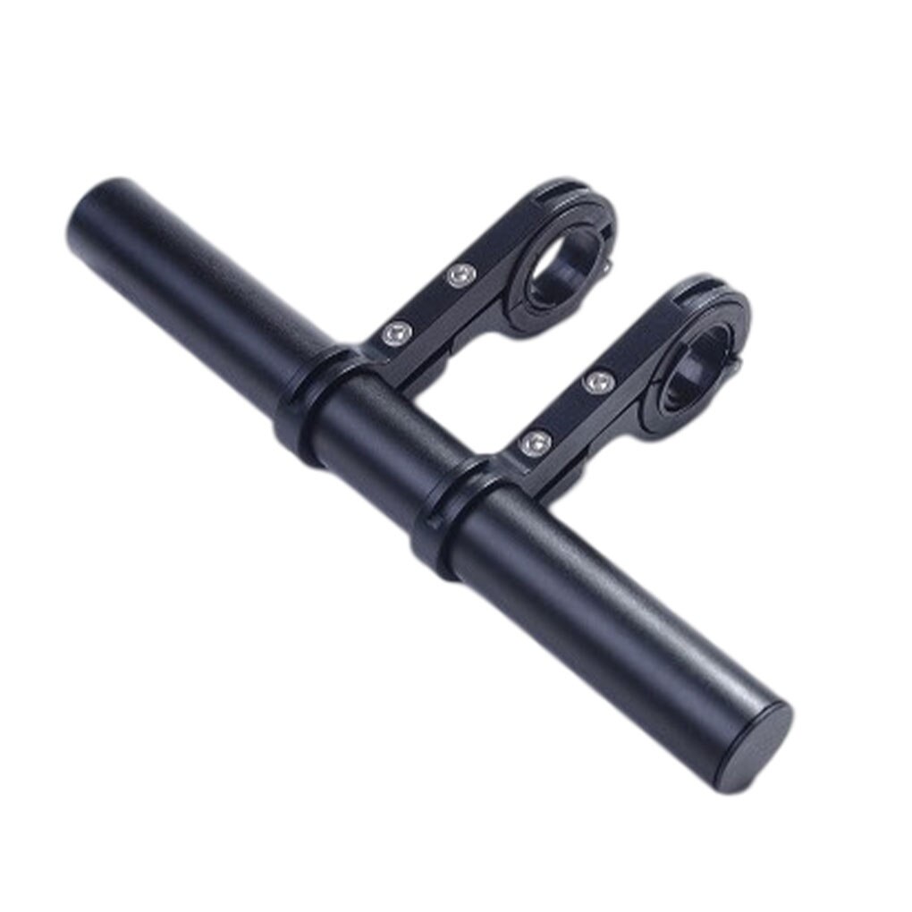20CM Aluminum Alloy Bicycle Handlebar Extender Mountain Bike Bicycle Front Light Bracket Lamp Flashlight Accessories Lamp Holder: Black 20CM