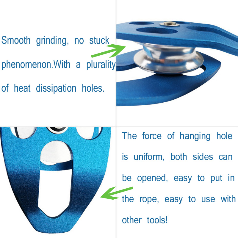 Lifting Heavy Objects Single Pulley Climbing/crossing/lifting/combination Pulley Airborne Aluminum Is Compact And Portable