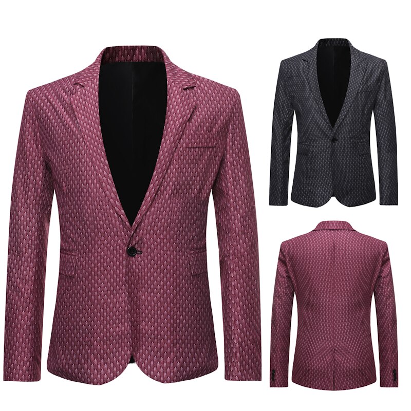 Blazer Man Business Casual Suit Jacket