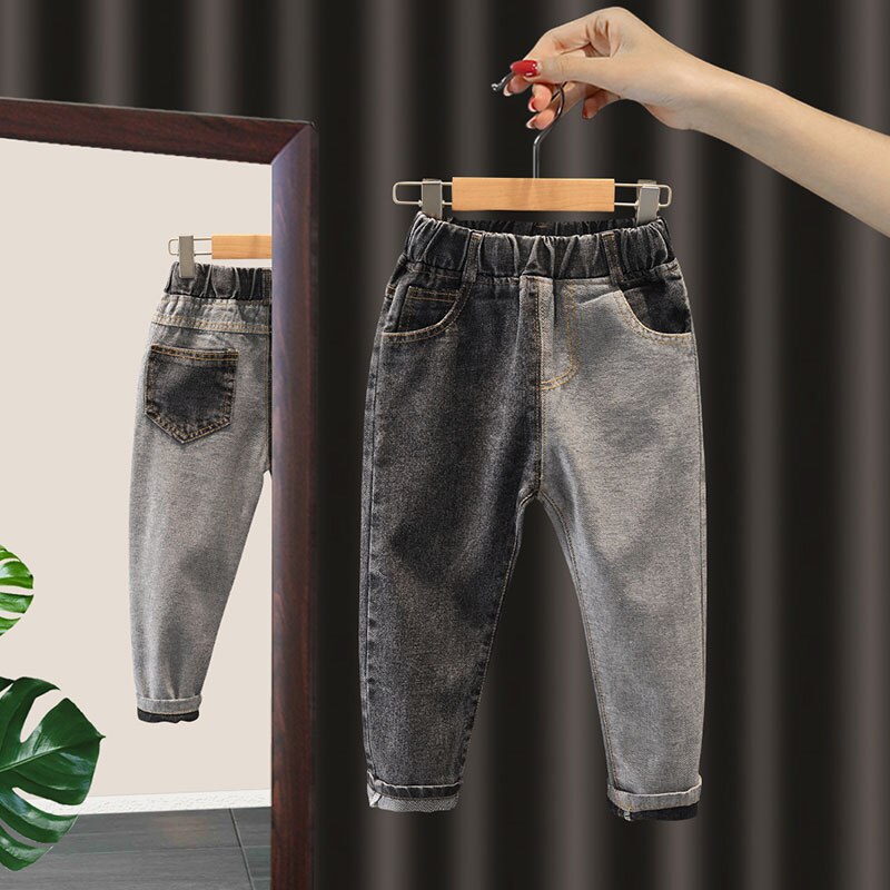 Jongens Broek Mode Jeans Patchwork Trend Sport Casual Broek Lente Herfst Kinderen Joggingbroek Baby Kids Broek 2-6Year