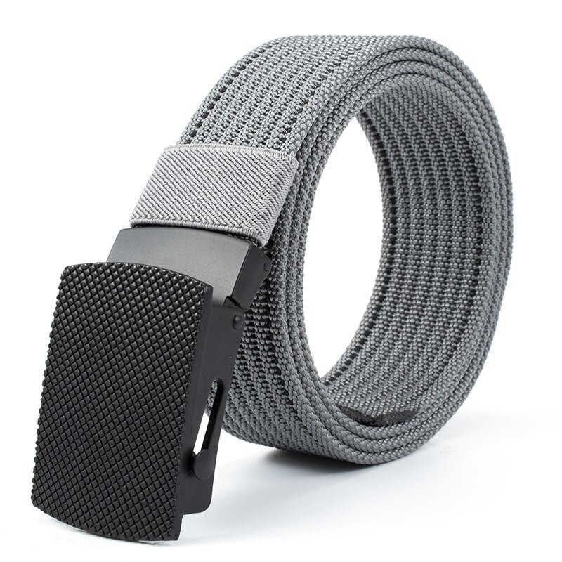 Jeugd Mannen Canvas Riem Nylon Automatische Gesp Mannen Riemen Outdoor Sport Casual Alle-Match Jeans Riemen mannen Tailleband: B Dark gray