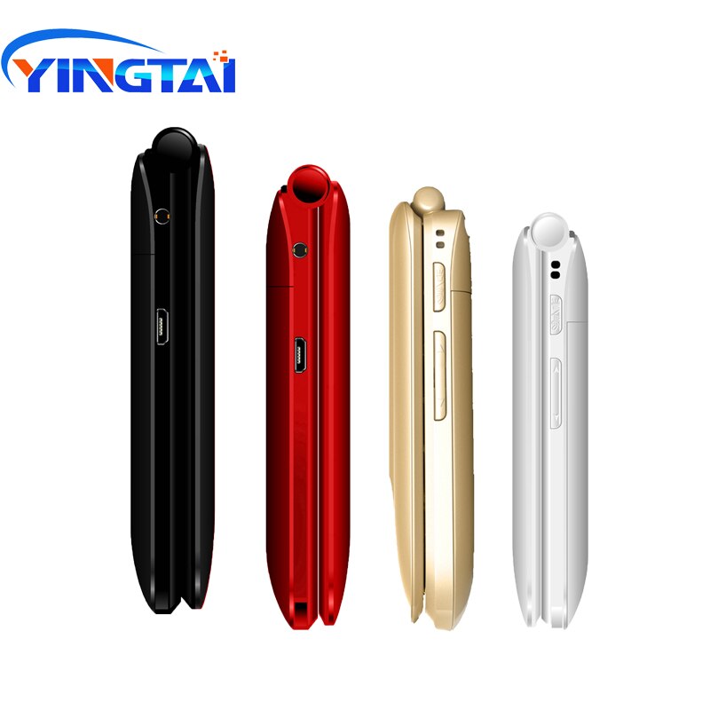 YINGTAI T09 podwójny ekran singli seniorów w telefon dla starszych SOS wyposażone są w telefon z klapką telefon komórkowy Big Push przycisk GSM telefon komórkowy
