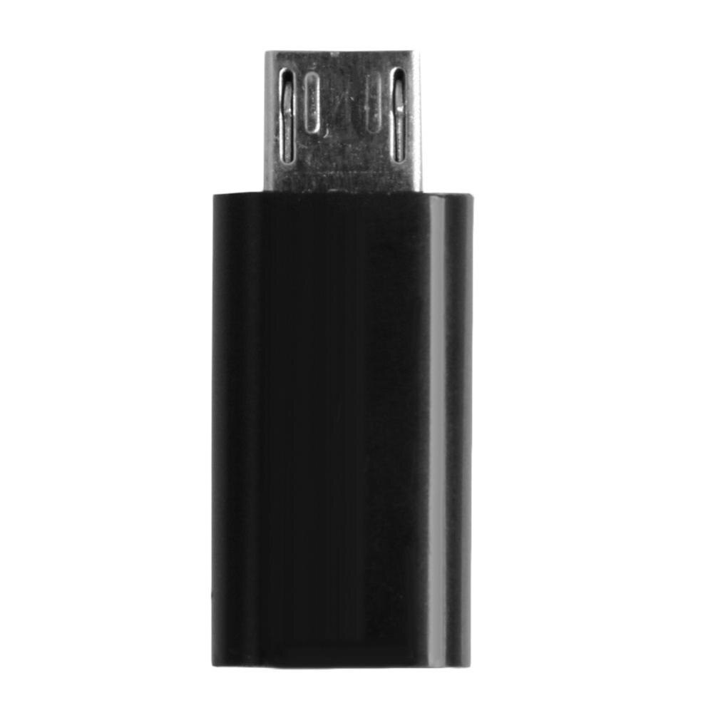 1 PC Micro USB 2.0 5Pin Male Jack to USB 3.1 Type C Female Connector Data Adapter: black