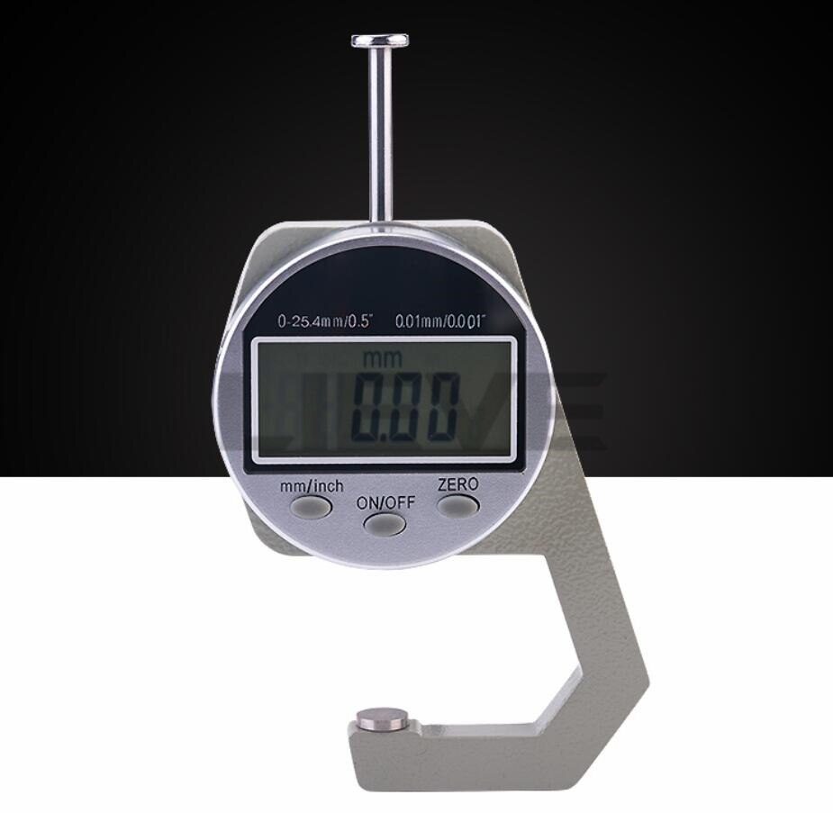 3 styles Digital thickness gauge steel board Pipe Wall thickness leather Cloth Pearl diameter Thickness Gauge 0-25mm/0.01MM