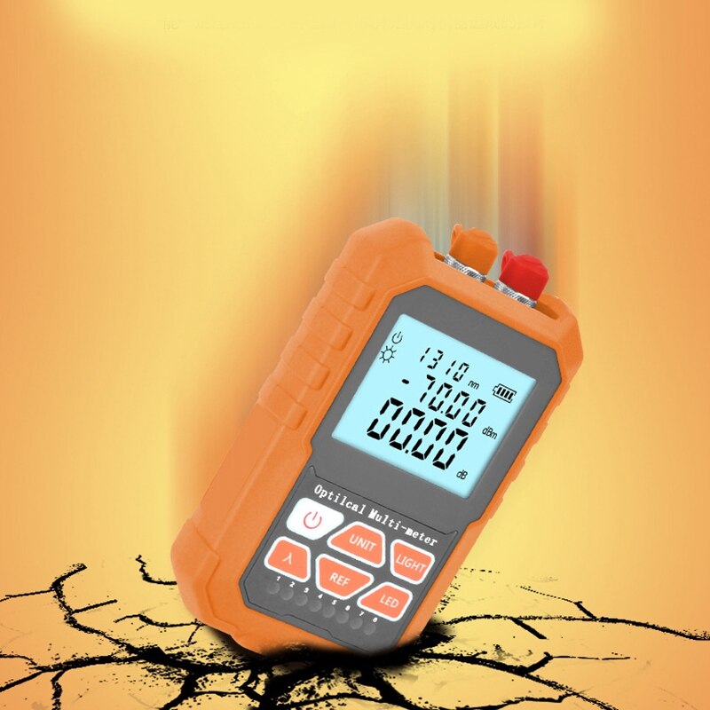 Handheld Led Lighting All In One Ftth 15Km Fiber Optical Power Meter Rechargeable Red Light Pen Fiber Optic Light Decay Te