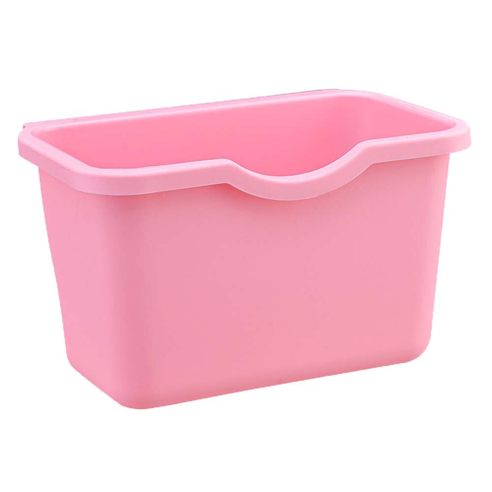 Multifunction Environmental Hanging Kitchen Cabinet Door Trash Rack Style Storage Garbage Boxs Container Desktop Trash Bin: Pink