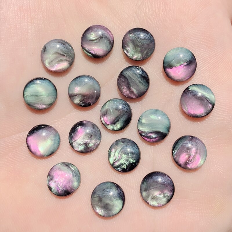 10mm & 10*14mm vatten & ovala & runda strass färgglada hartskristaller och stenpärlor platt baksida sömnadsknappar  w14: (runda 10mm)50 st