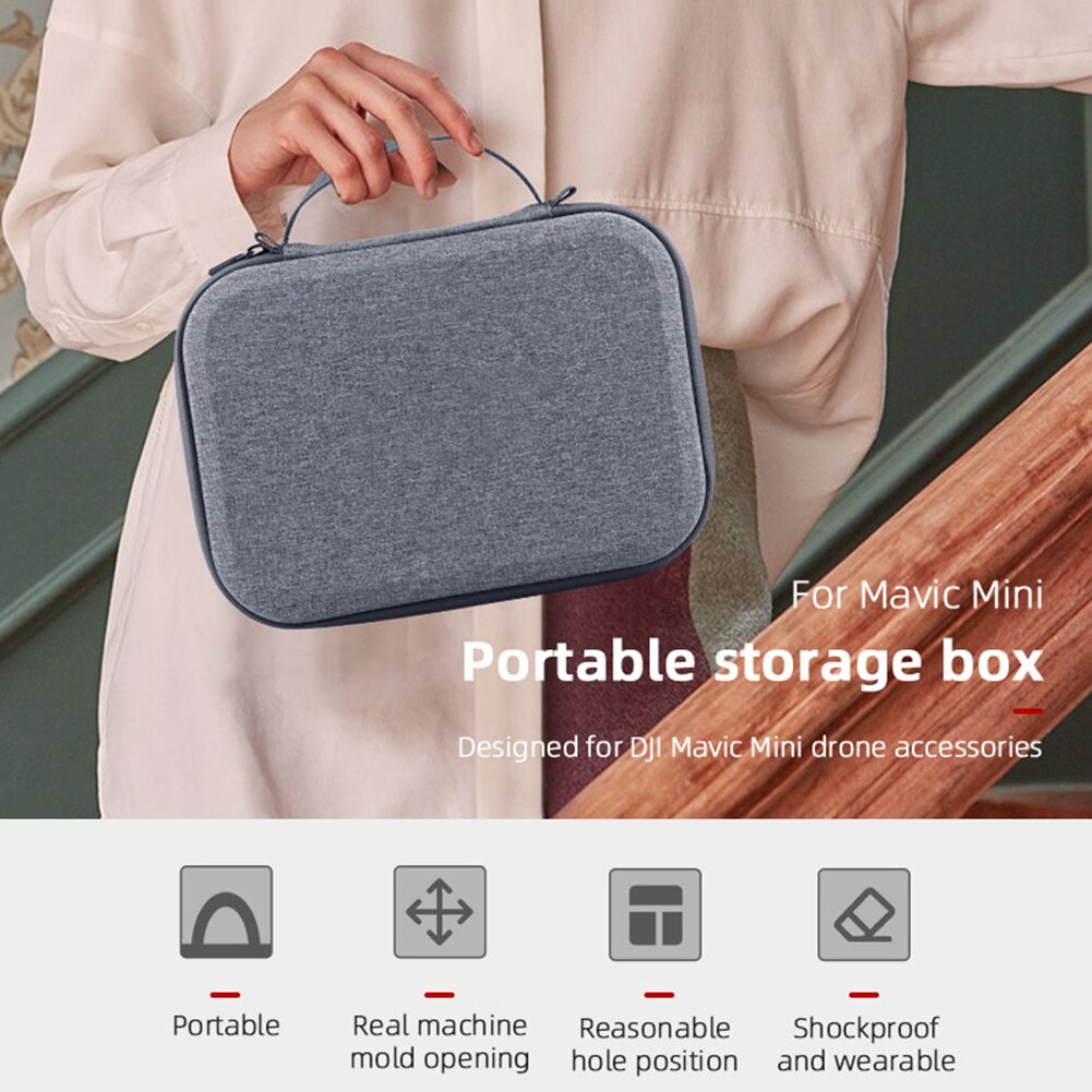 Draagbare Grey Draagtas Multi-Functionele Beschermende Opbergtas Voor Dji Magic Mini Drone En Mini Drone Accessoires