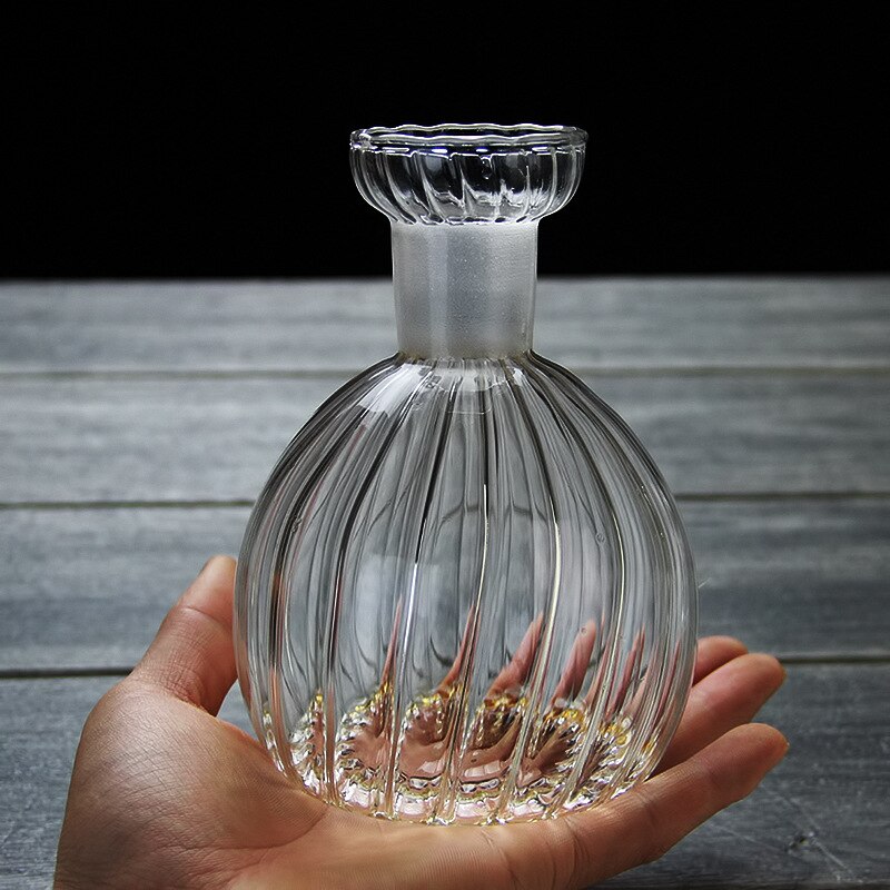 High boron silicone glass oil vinegar jug soy sauce pot seal seasoning pot striped jug