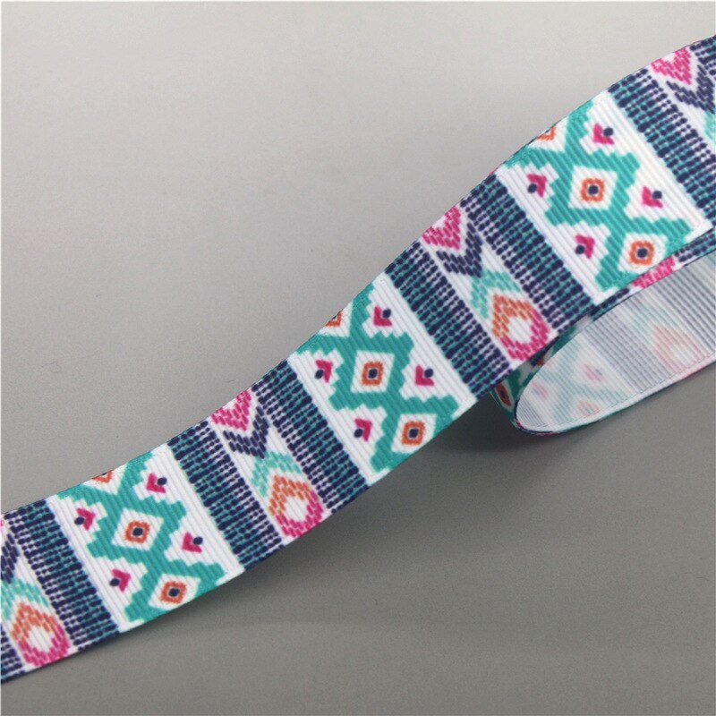 DHK-Cinta de grogrén impresa personalizada, Material para decoración de sombreros, manualidades de costura, DIY, 50 yardas: 16062 / 75mm