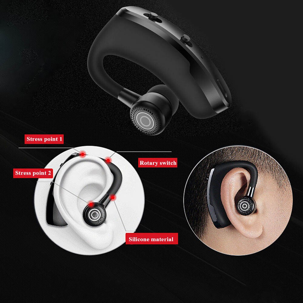 V9 Koptelefoon Bluetooth Hoofdtelefoon Handsfree Draadloze Headset Business Headset Drive Call Sport Oordopjes Sport Koptelefoon