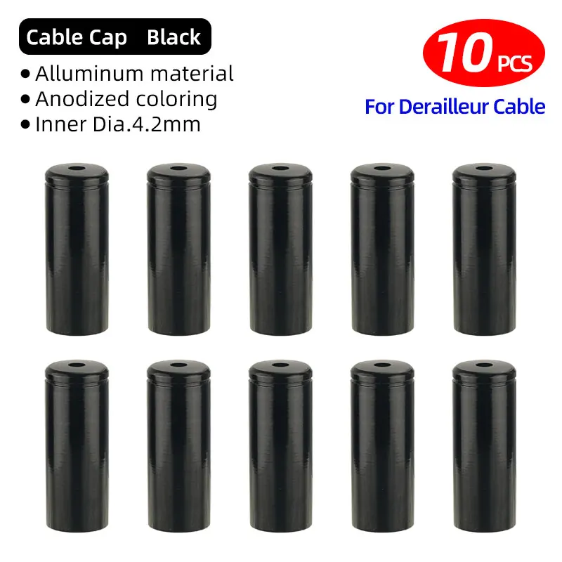 5mm Alloy Bicycle Brake Cable End Cap Housing Ferrules 4mm MTB Road Bike Derailleur Shifter Line End Crimps: green