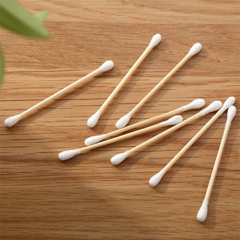 100/500pcs Double Head Cotton Swab Women Makeup Cotton Buds Tip For Wood Sticks Nose Ears Cleaning Health Care Tools