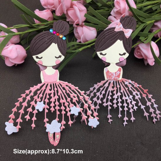 L-söndag pyssel stansar flicka metall klipp stansar schabloner scrapbooking prägling papper hantverk korttillverkning diy