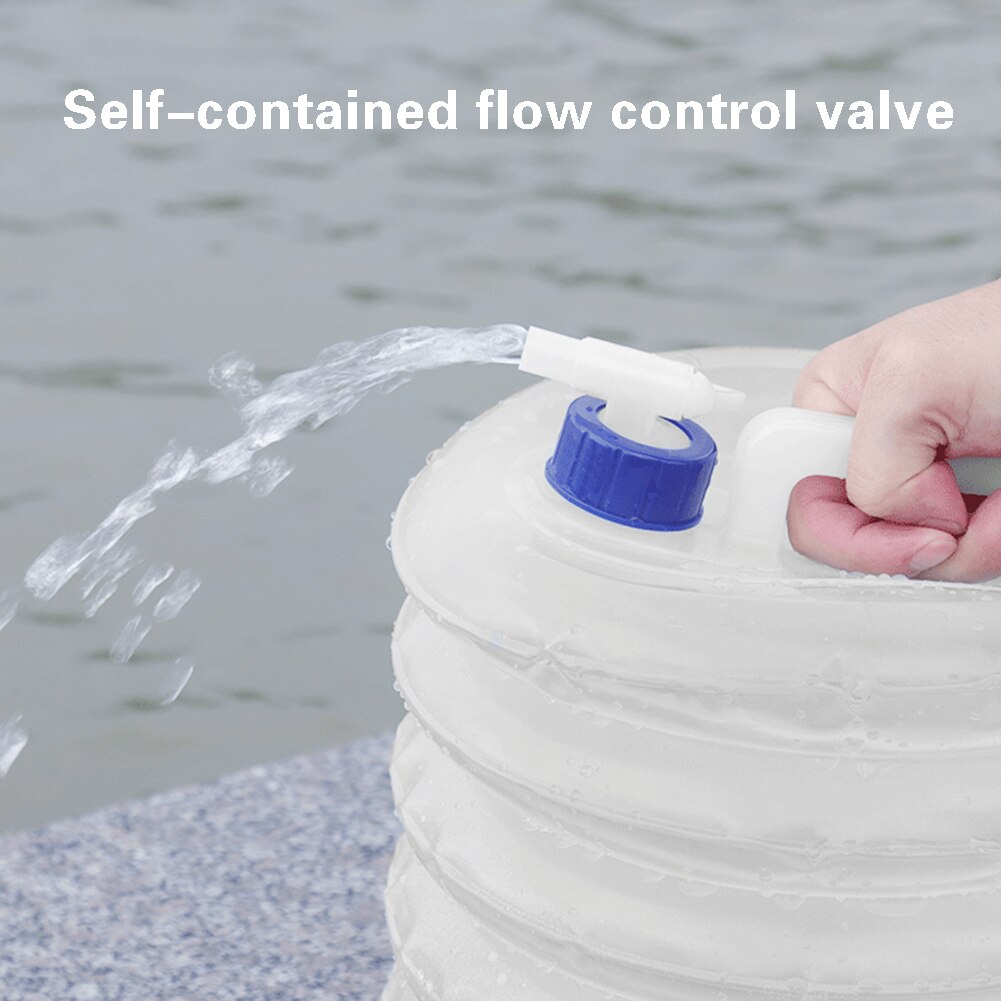 5L 10L 15L Collapsible Water Container Carrier with Spigot Portable Survival Water Storage Carrier Bag for Car Trunk Outdoor