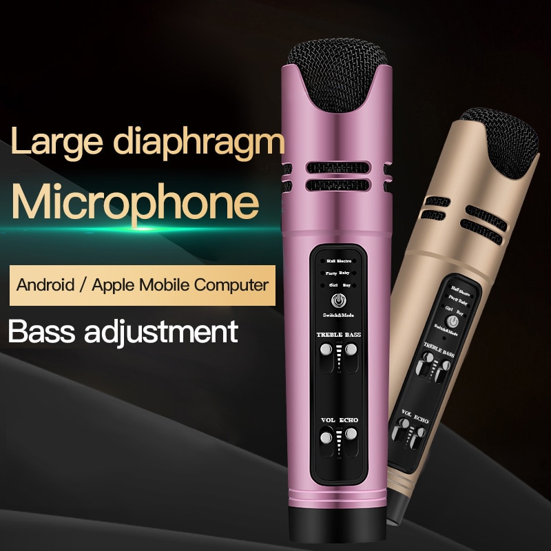 Leehur Anker Live Mobiele Telefoon Microfoon Condensator Bedrade Handheld Microfoon Voor Android Ios Windows Karaoke Record Muziek Mic