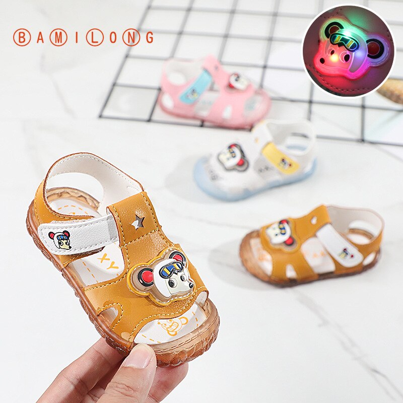 Zomer Mode Baby Boy Meisje Schoenen Cartoon Leuke Pu Zachte Bodem Sandalen Peuter Eerste Wandelaars Baby Schoenen S80