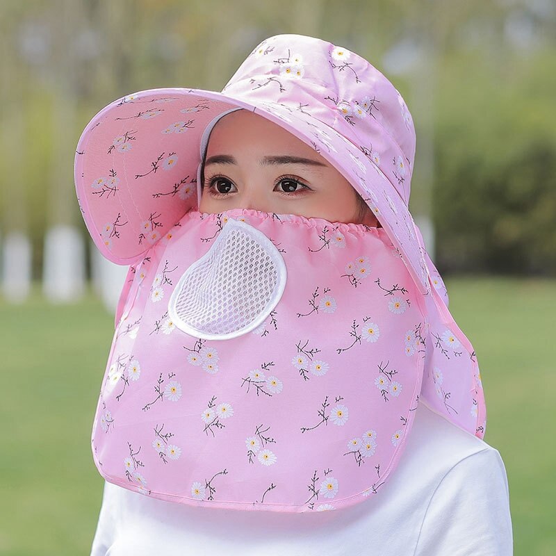 Sun Hat Female Summer Hat Cover Face Sun Hat All-match Summer Hat with Big Rim Anti-ultraviolet Cycling Sunhat: HT6896PK3
