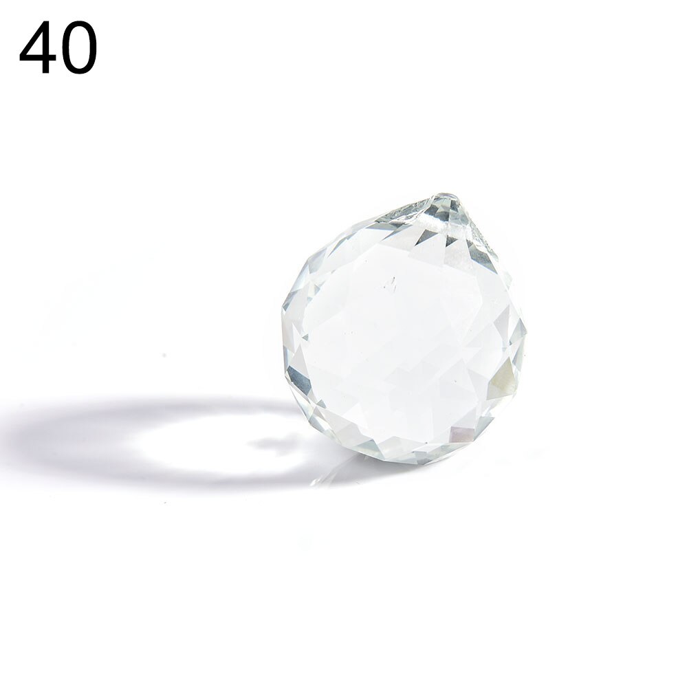 Klar 20/30/40mm krystalkugle prisme facetteret glas lysekrone krystal dele hængende vedhæng belysning kugle suncatcher boligindretning: 40mm