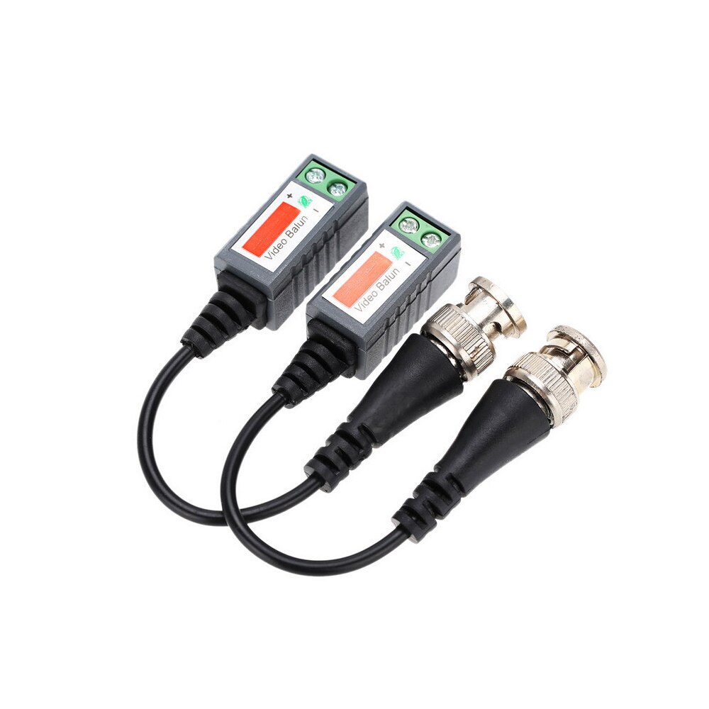 10pcs ABS Plastic CCTV Video Balun CCTV Accessories Passive Transceivers 2000ft Distance UTP Balun BNC Cable CAT5 Cable