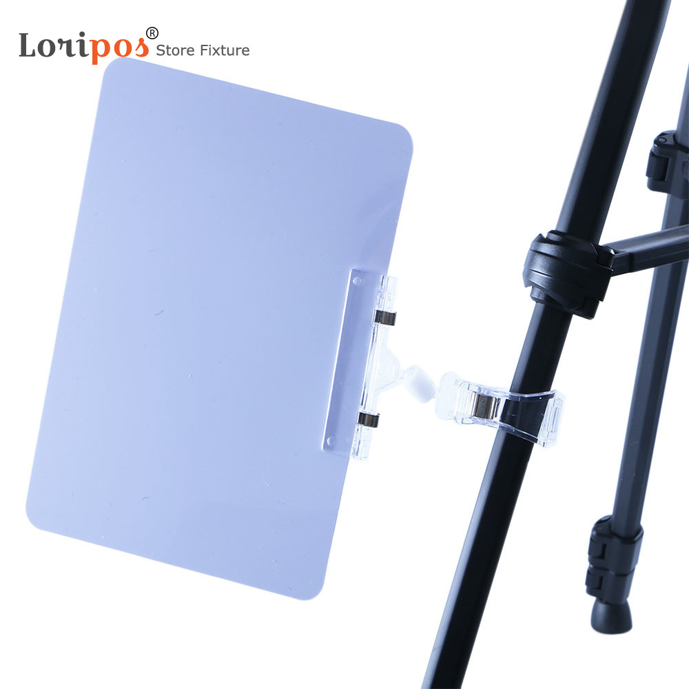Jumbo Black POP Clamp Rotating Swivel Sign Holder Clip For Surfaces Up | Loripos