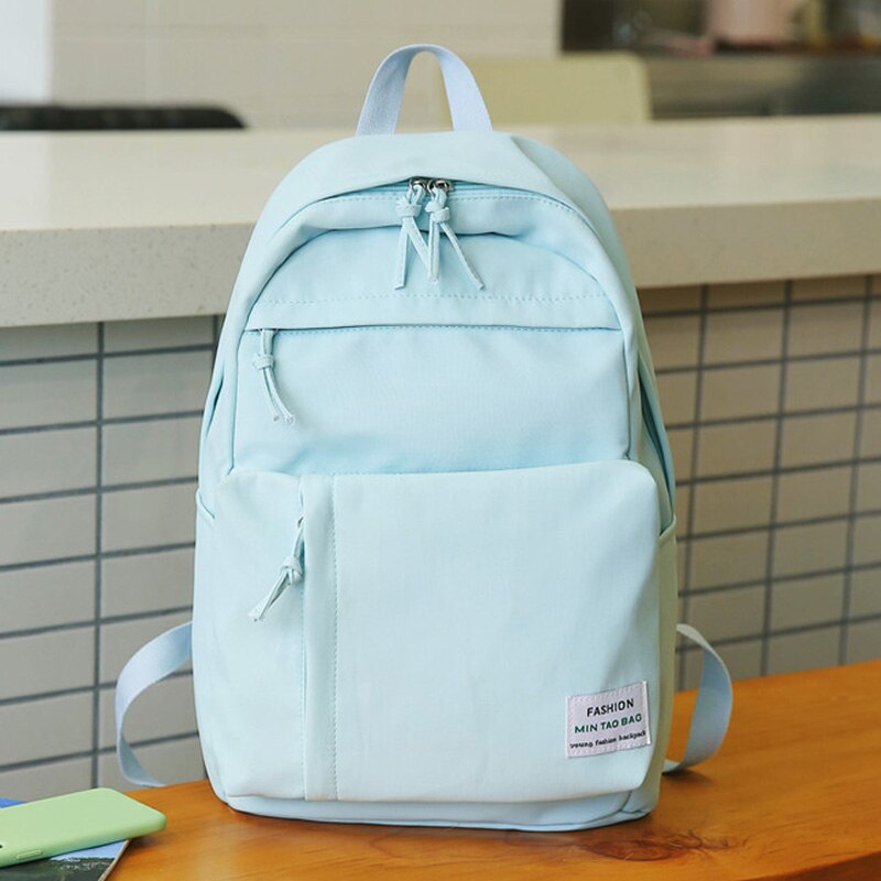 Pretty Style Girls School Backpack Big Capacity Waterproof Nylon Schoolbag Backpack Girls School Bag for Teenager: Sky Blue