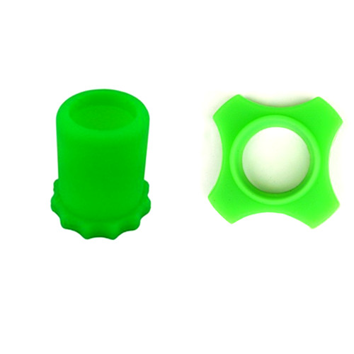 1 sæt silikone mikrofon anti-rullende ring beskyttelse bund stang ærmeholder til bbs mic ktv enhed: Grøn