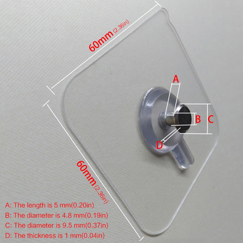 4 unidades de ganchos de gancho de cocina transparentes para colgar uñas sin perforar, ganchos adhesivos de punto de cruz, colgador de pintura de pared H
