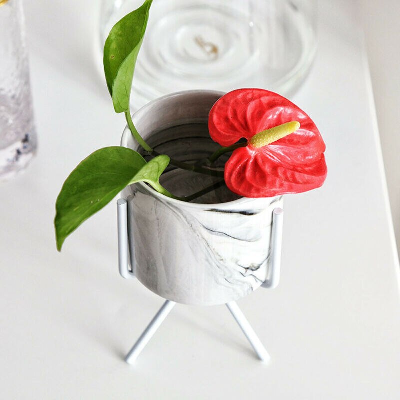 Planta de ferro vaso suporte casa decoração vasos flor plantador titular cerâmica vaso de flores prateleira rack