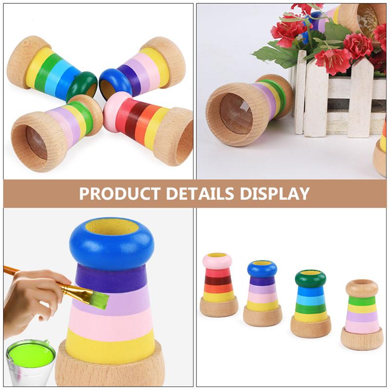 2pcs Wooden Interesting Funny Kaleidoscope Kaleidoscope Playthings Kaleidoscope Toys