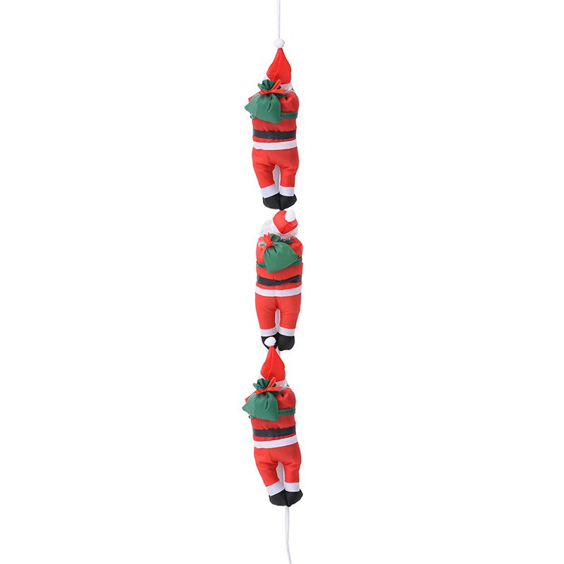 Santa Claus Climbing Rope Ladder Ornaments Christmas Tree Pendant Hanging Doll Ornament Xmas Home Decor Navidad Decorar: 25cm 3 rope