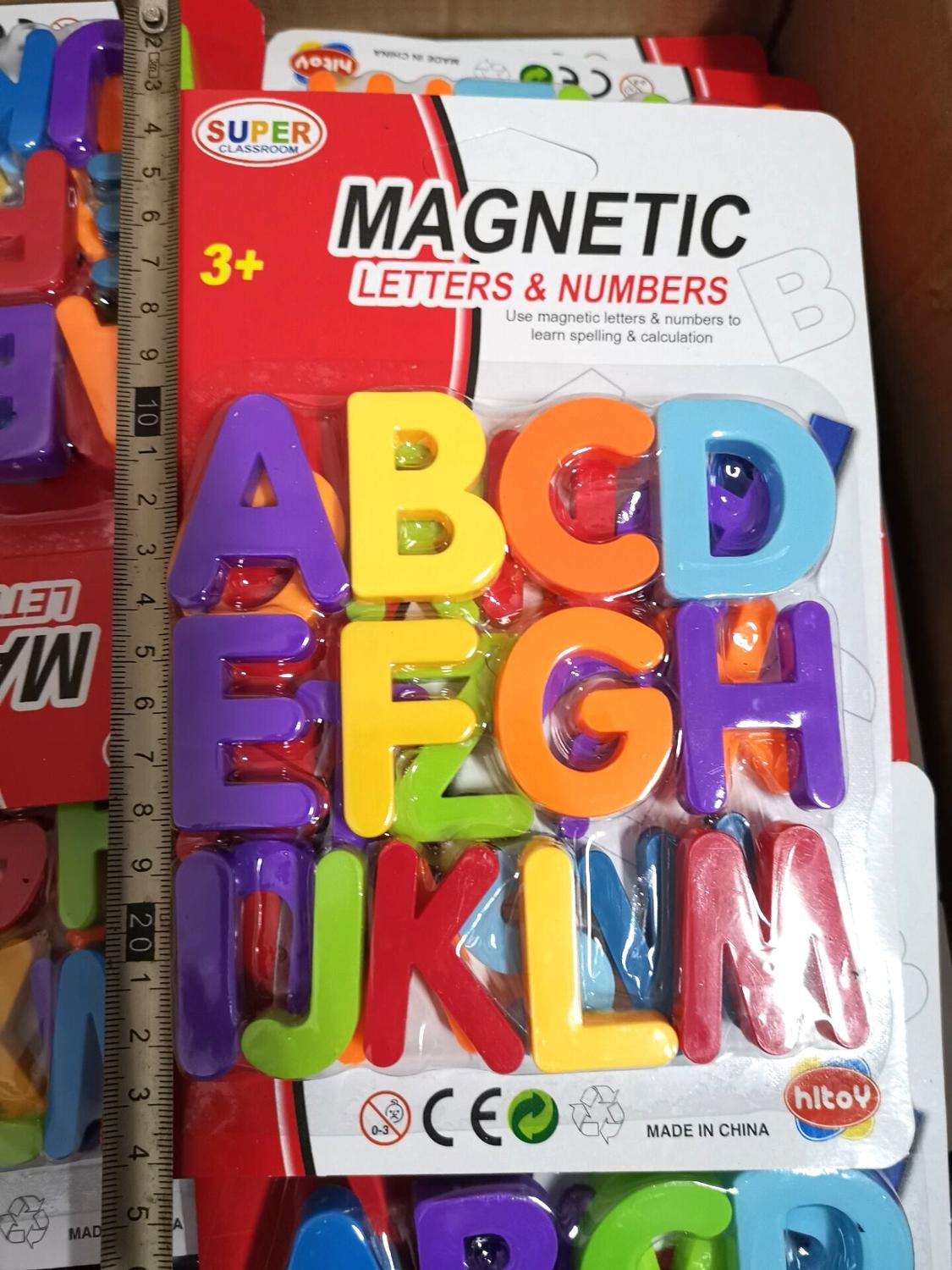 3D Letters And Numbers Baby Kids Early Education Magnetic Toy Colorful Alphabet Whiteboard Teaching Fridge Magnets Learning