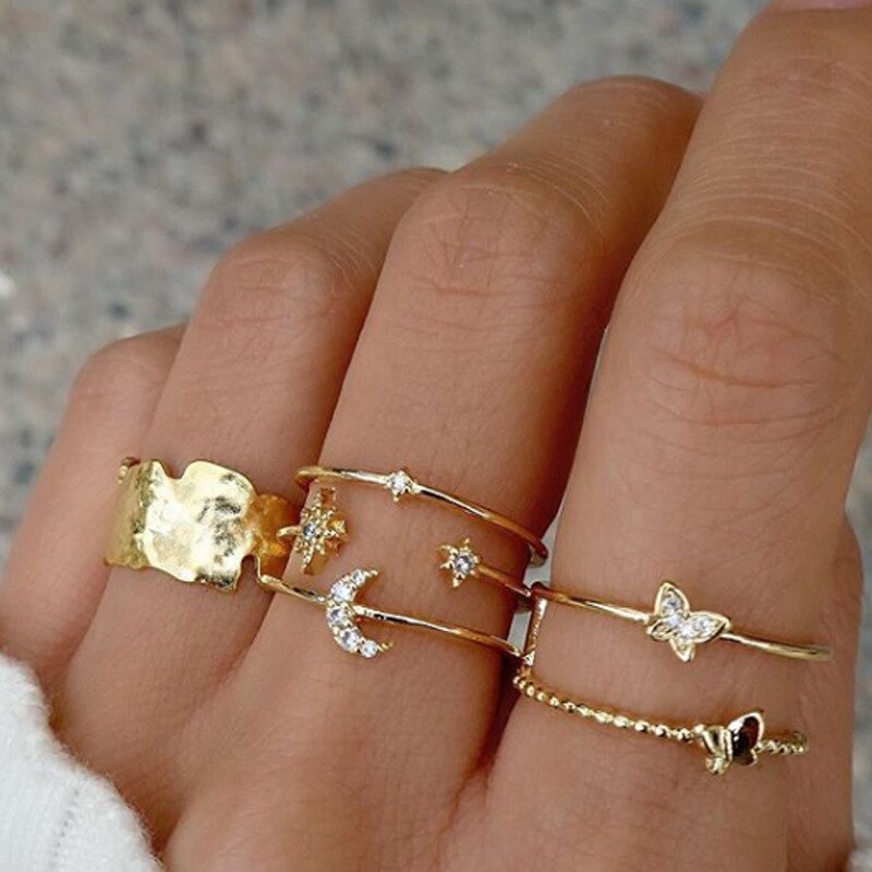 matching rings for women gold plated jewelry snake ring set anillo bague femme anillos slytherin emo accessories: 4