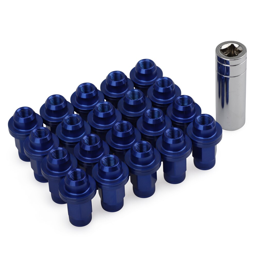 20pcs Wheel Lug Nut M12x1.5 Thread with Washer Seat 7075-T6 Aluminum Car Bolt