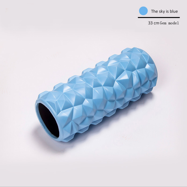 Drill Stone Yoga Massage Foam Roller Muscle Relax Lean Leg Foam Column Fitness Spike Yoga Stick Beginner Shaft Roller: Pink