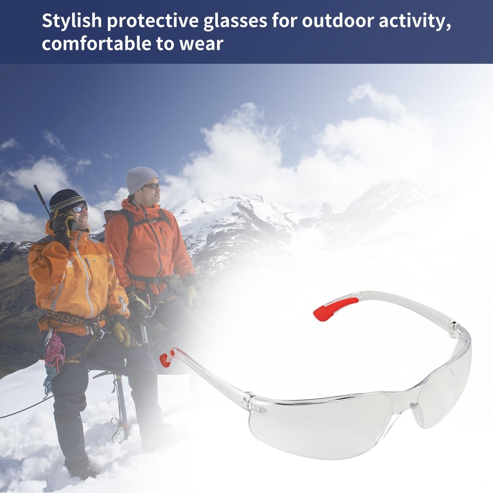 Leshp 1 stk sikkerhedsbriller beskyttelsesbriller arbejdssikkerhedsbriller anti-dug vindtætte støvtætte briller gennemsigtig grå