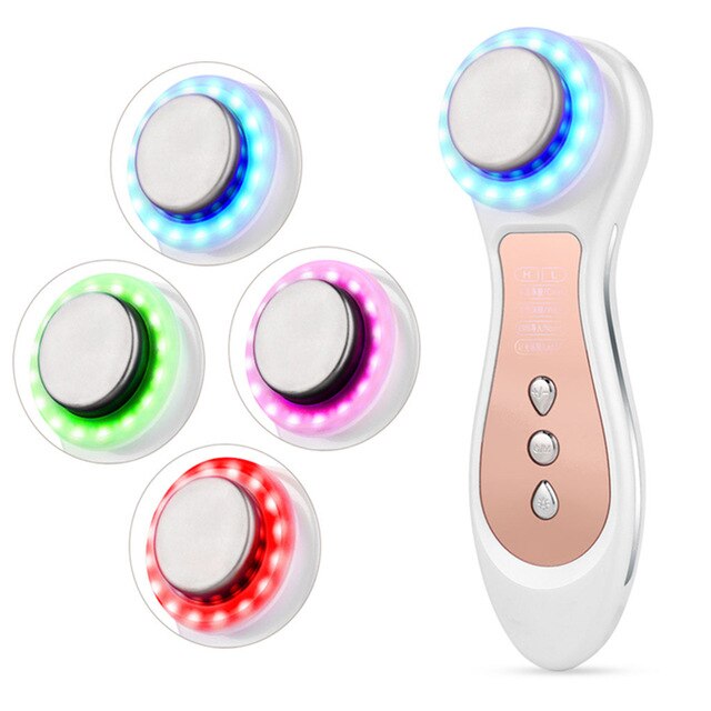 LED Ultrasonic Cavitation Machine EMS Galvanic LCD Ultrasound Slimming Body Face Lift Tools Infrared Therapy Beauty Apparatus: White