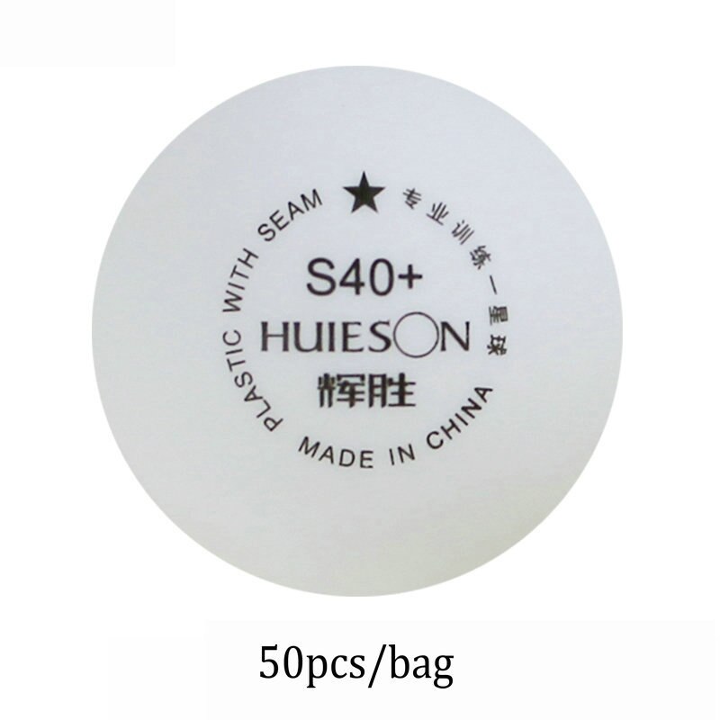 Pelotas de tenis de mesa de plástico ABS para adolescentes, Material , S40 +, para entrenamiento, 1 Estrella, 50, 100 unids/bolsa: 50 white