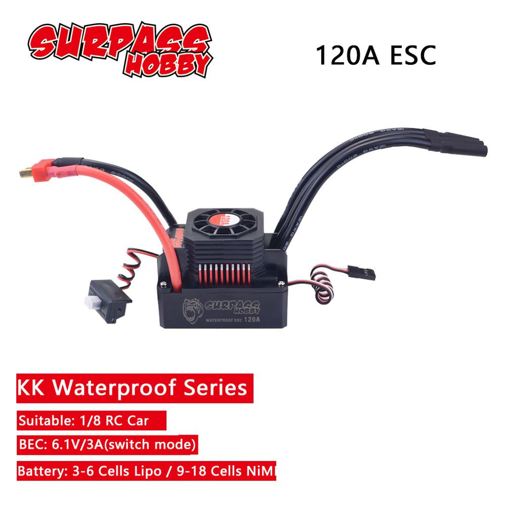 150A 120A Waterproof ESC KK Speed Controller 35A 45A 60A 80A for 1/8 1/10 1/12 RC Monster Redcat Volcano EPX Blackout XTE Buggy: 120A