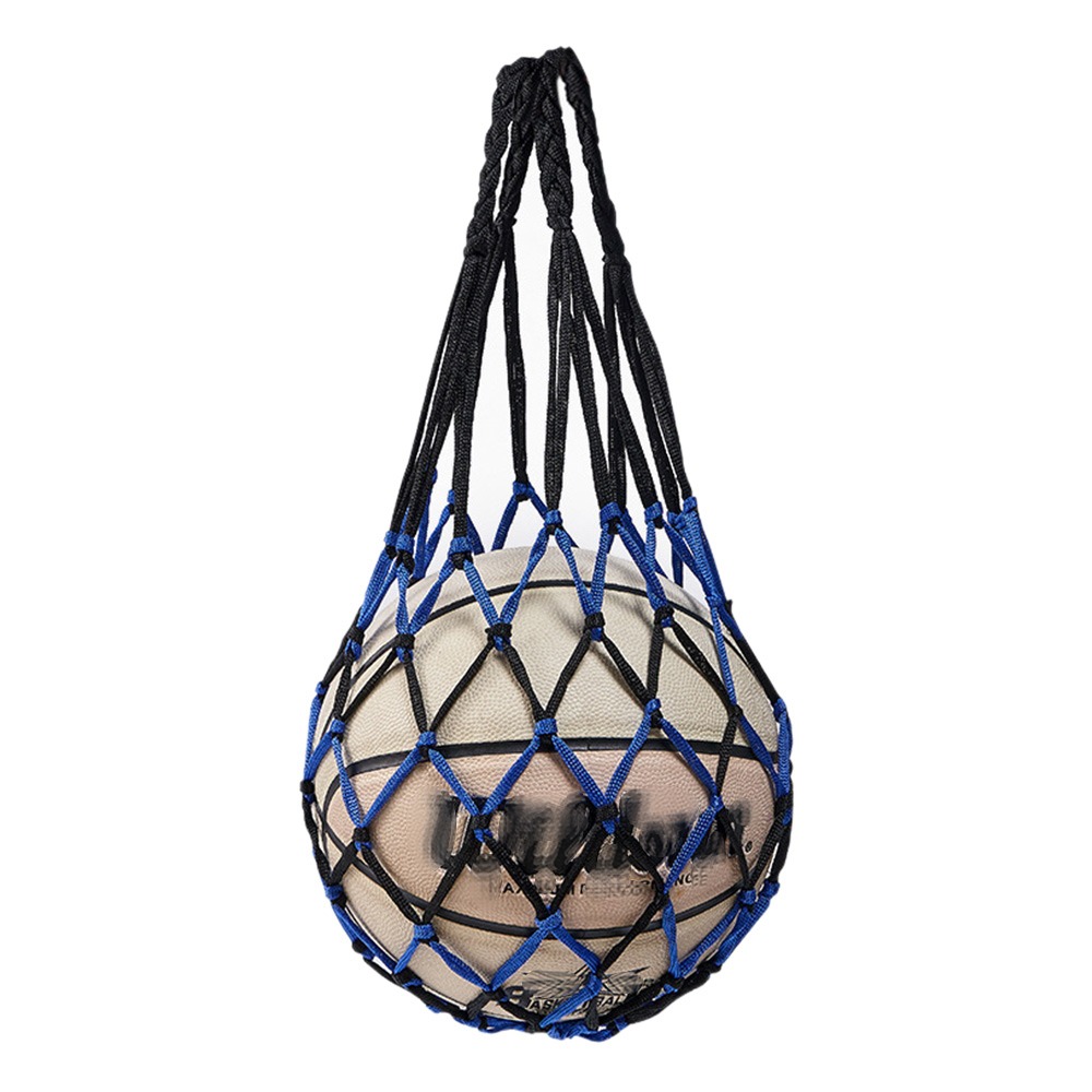 Bärbar sportutrustning nylon nylonnätväska vävning flera färger bollficka basket bärväska fotbollsbollar: Violett/紫罗兰