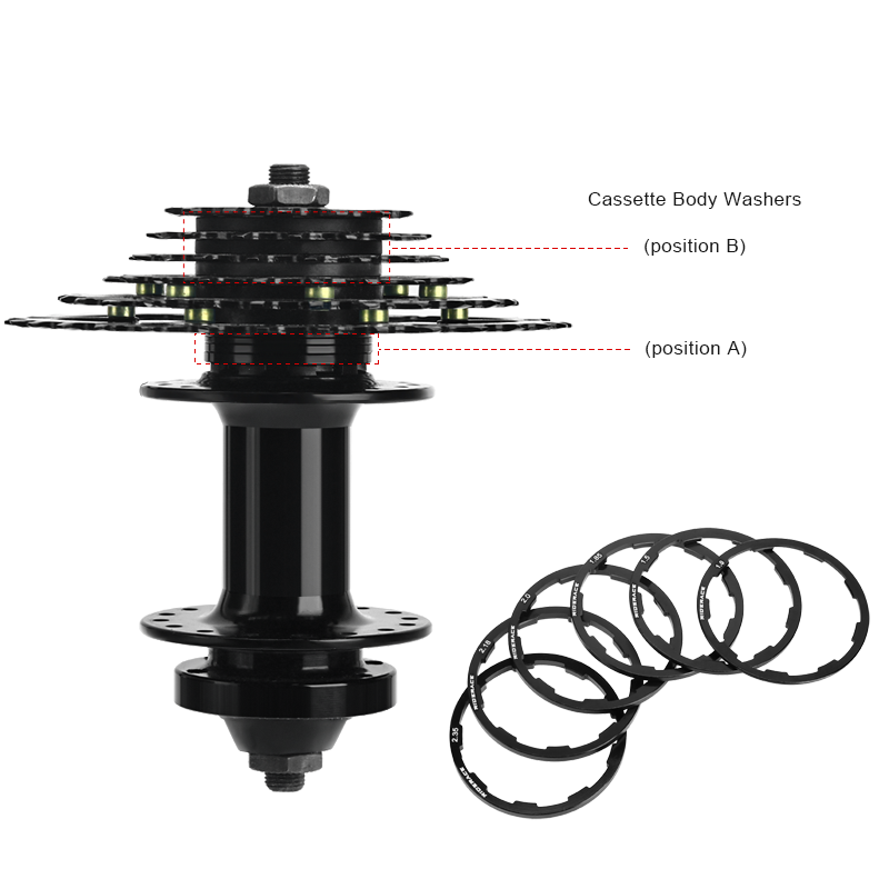 Arandela de buje de bicicleta, junta de 1/1, 5/1,85/2/2,18/2,35mm para 7 8 9 10 11 velocidades, espaciador de volante de Cassette para bicicleta de montaña y carretera, 3 uds.