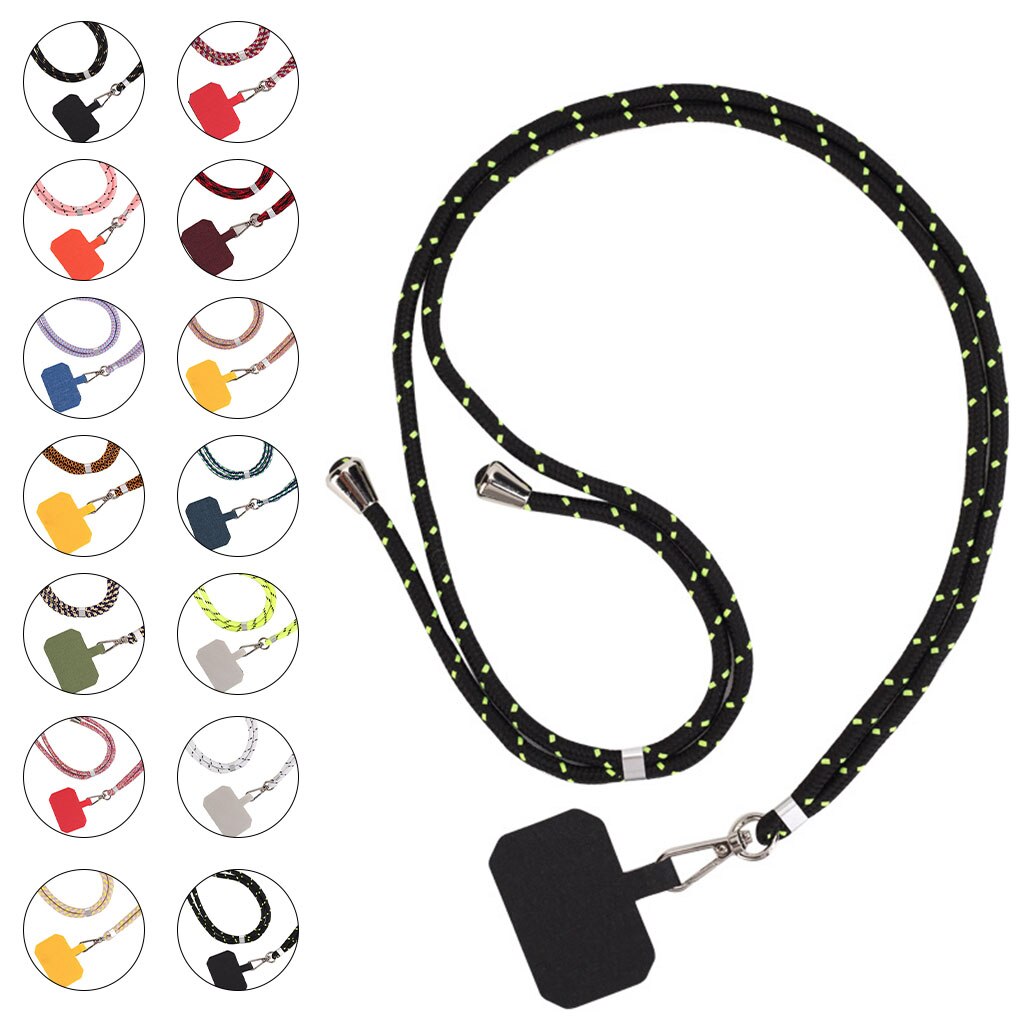 Universele Crossbody Patch Telefoon Lanyards Mobiele Telefoon Strap Lanyard Nylon Zachte Touw Mobiele Telefoon Opknoping Cord Holder