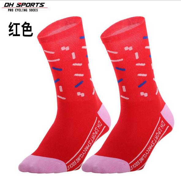 Fietsen Sokken (3 paren/partij) DH SPORT/DH021 Nylon Mannen Sport Sokken Basketbal Buiten Wandelen Sokken: Rood