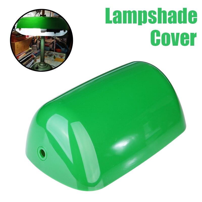 1Pc Vintage Groene Plastic Lampenkap Cover Bureau Bankier Lamp Shade Cover Vervanging Lampenkap Onderdelen